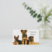 ジャーマン・シェパードの子犬の名刺 名刺 (スタンド正面)