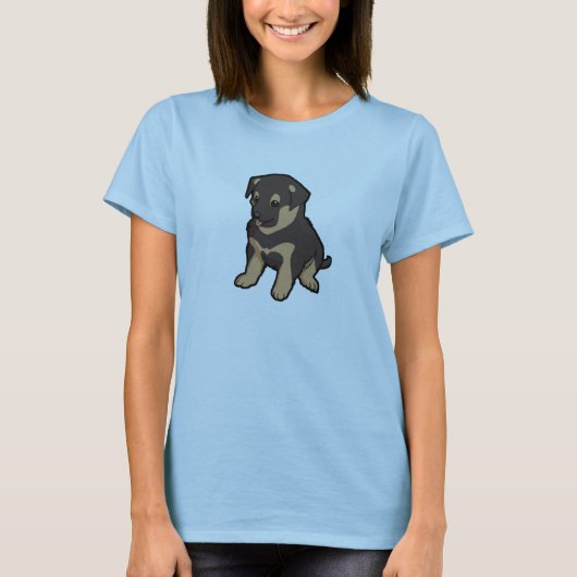 ジャーマン・シェパードの子犬 Tシャツ (正面)
