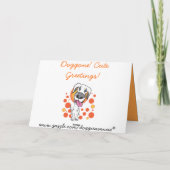 ジャーマン・シェパードの感謝祭カード シーズンカード (裏面)