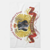 ジャーマン・シェパードの所有者の台所タオル キッチンタオル (縦)