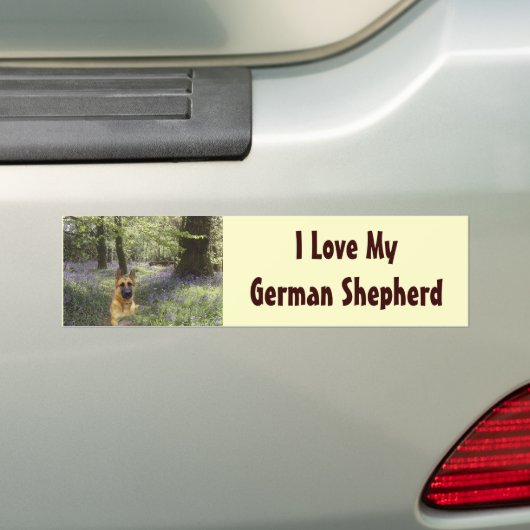 ジャーマン・シェパードの森林バンパーステッカー バンパーステッカー (車上)