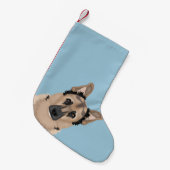 ジャーマン・シェパードの漫画 スモールクリスマスストッキング (正面 (吊り時))