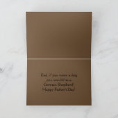 ジャーマン・シェパードの父の日カード カード (内部)