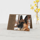 ジャーマン・シェパードの父の日カード カード (黄色い花)