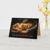 ジャーマン・シェパードの父の日カード カード (黄色い花)