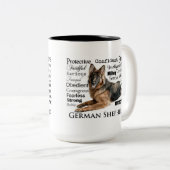 ジャーマン・シェパードの特性のマグ ツートーンマグカップ (正面右)