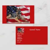 ジャーマン・シェパードの繁殖動物の名刺 名刺 (正面/裏面)