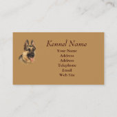 ジャーマン・シェパードの繁殖動物の名刺 名刺 (裏面)