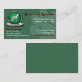 ジャーマン・シェパードの繁殖動物/犬小屋の名刺 名刺 (正面/裏面)