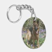 ジャーマン・シェパードの置くこと キーホルダー (正面左)