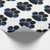 ジャーマン・シェパードの薄いブルーライン ラッピングペーパー (角)