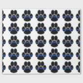 ジャーマン・シェパードの薄いブルーライン ラッピングペーパー (フラット)