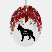 ジャーマン・シェパードの記念のクリスマスのオーナメント セラミックオーナメント (右)