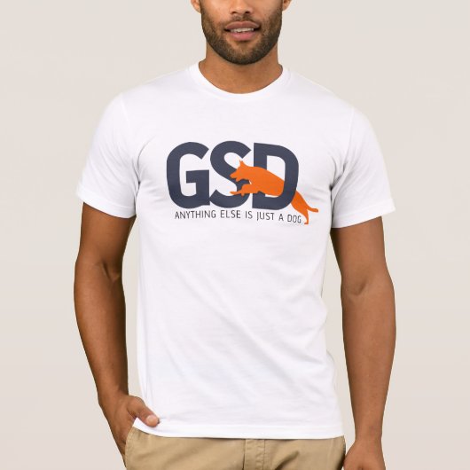 ジャーマン・シェパードの跳躍のTシャツ Tシャツ (正面)