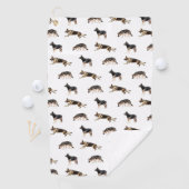 ジャーマン・シェパードパターン(白い) ゴルフタオル (インサイチュ)