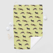 ジャーマン・シェパードパターン(黄色) ゴルフタオル (インサイチュ)