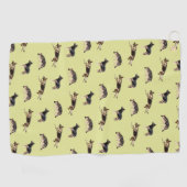 ジャーマン・シェパードパターン(黄色) ゴルフタオル (横)