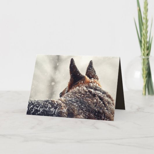 ジャーマン・シェパードペット損失の悔やみや弔慰 カード (正面)