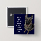 ジャーマン・シェパードボタン 缶バッジ (正面&裏面)