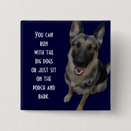 ジャーマン・シェパードボタン 缶バッジ (正面)