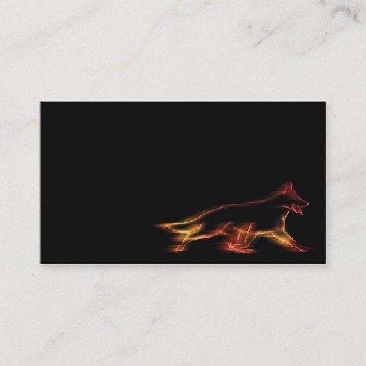 ジャーマン・シェパード犬が付いている名刺 名刺 (正面)