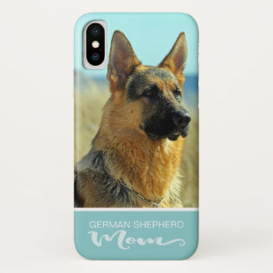ジャーマン・シェパード犬のお母さんはあなたの犬の写真を加えます iPhone X ケース