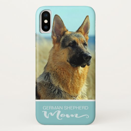 ジャーマン・シェパード犬のお母さんはあなたの犬の写真を加えます Case-Mate iPhoneケース (裏面)