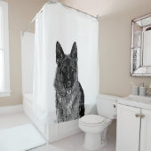 ジャーマン・シェパード犬のシャワー・カーテン シャワーカーテン (インサイチュ)