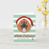 ジャーマン・シェパード犬のメリークリスマスの休日 カード (黄色い花)
