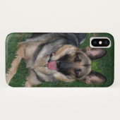 ジャーマン・シェパード犬の例 Case-Mate iPhoneケース (裏面(横))
