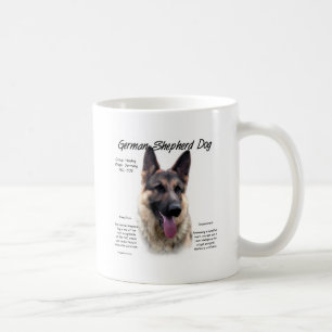 ジャーマン・シェパード犬の歴史のデザイン コーヒーマグカップ