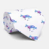 ジャーマン・シェパード犬の水彩画 ネクタイ (ロール)