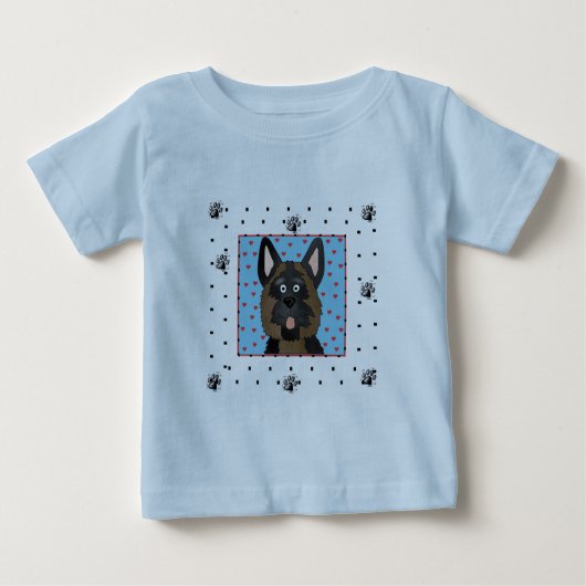 ジャーマン・シェパード犬のTシャツおよびギフト ベビーTシャツ (正面)