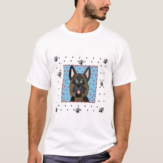 ジャーマン・シェパード犬のTシャツおよびギフト Tシャツ (正面)