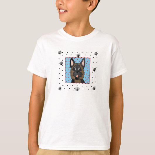 ジャーマン・シェパード犬のTシャツおよびギフト Tシャツ (正面)
