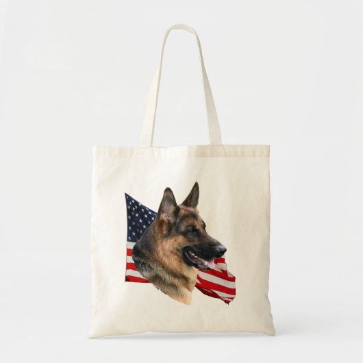 ジャーマン・シェパード犬のtotebag トートバッグ (正面)