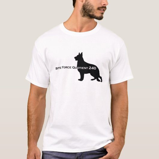 ジャーマン・シェパード犬-かみ傷力の商240 Tシャツ (正面)