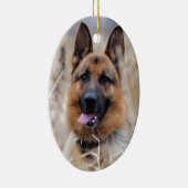 ジャーマン・シェパード犬 セラミックオーナメント (右)