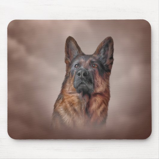 ジャーマン・シェパード犬 マウスパッド (正面)