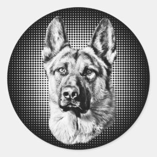 ジャーマン・シェパード犬 ラウンドシール