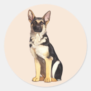 ジャーマン・シェパード犬 ラウンドシール