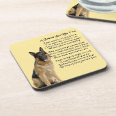 ジャーマン・シェパード犬-友人の詩-コースター コースター (左側)