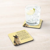 ジャーマン・シェパード犬-友人の詩-コースター コースター (右側)