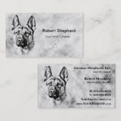 ジャーマン・シェパード犬 名刺 (正面/裏面)