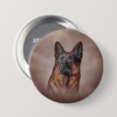 ジャーマン・シェパード犬 缶バッジ (正面&裏面)