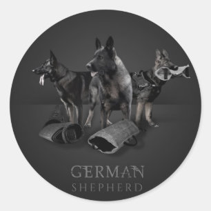 ジャーマン・シェパード犬- GSD ラウンドシール