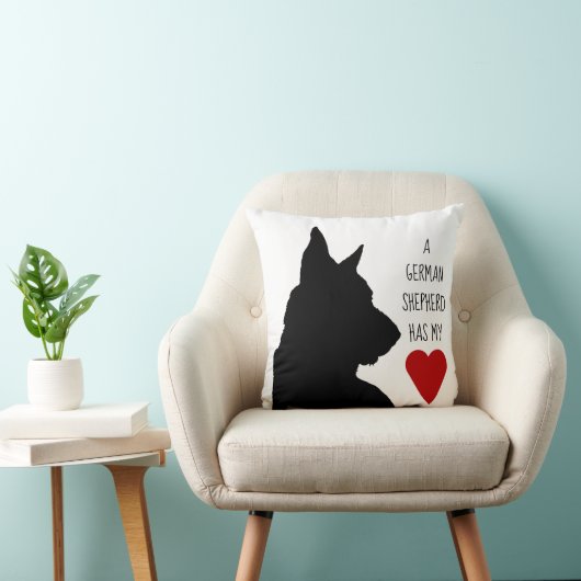 "ジャーマン・シェパード私のハート"が枕あります クッション (椅子)