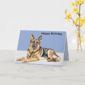 ジャーマン・シェパード、アルザサイアン カード (黄色い花)