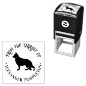 ジャーマン・シェパード・シルエット #2 ライブラリーブック名 セルフインキングスタンプ (インサイチュ)