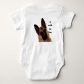 ジャーマン・シェパード ベビーボディスーツ (裏面)